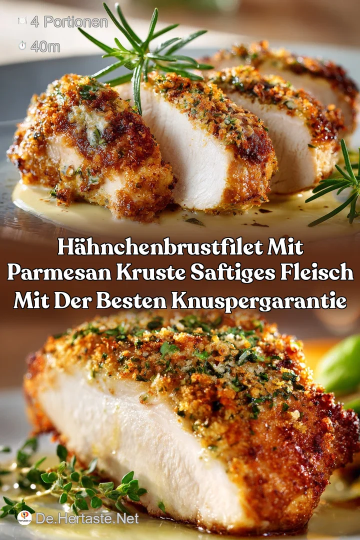 H&auml;hnchenbrustfilet mit Parmesan Kruste Saftiges Fleisch mit der besten KnusperGarantie