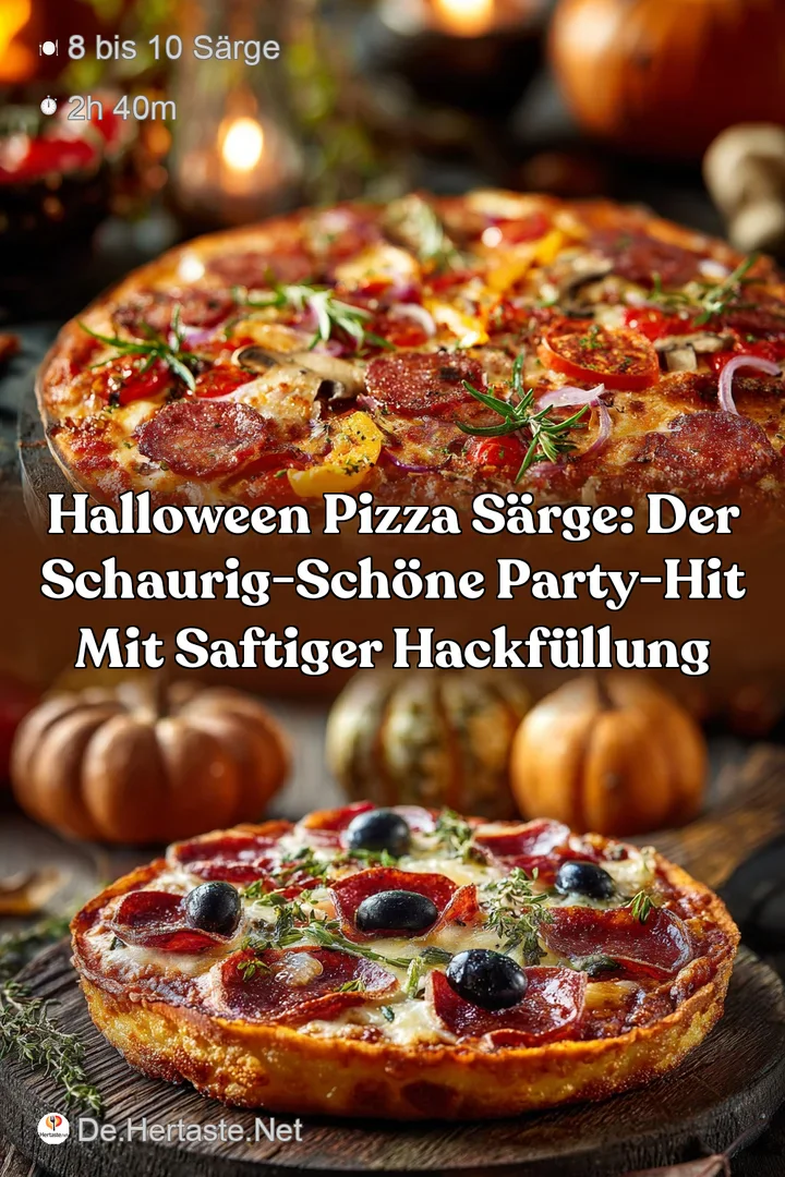 Halloween Pizza S&auml;rge: Der schaurig-sch&ouml;ne Party-Hit mit saftiger Hackf&uuml;llung