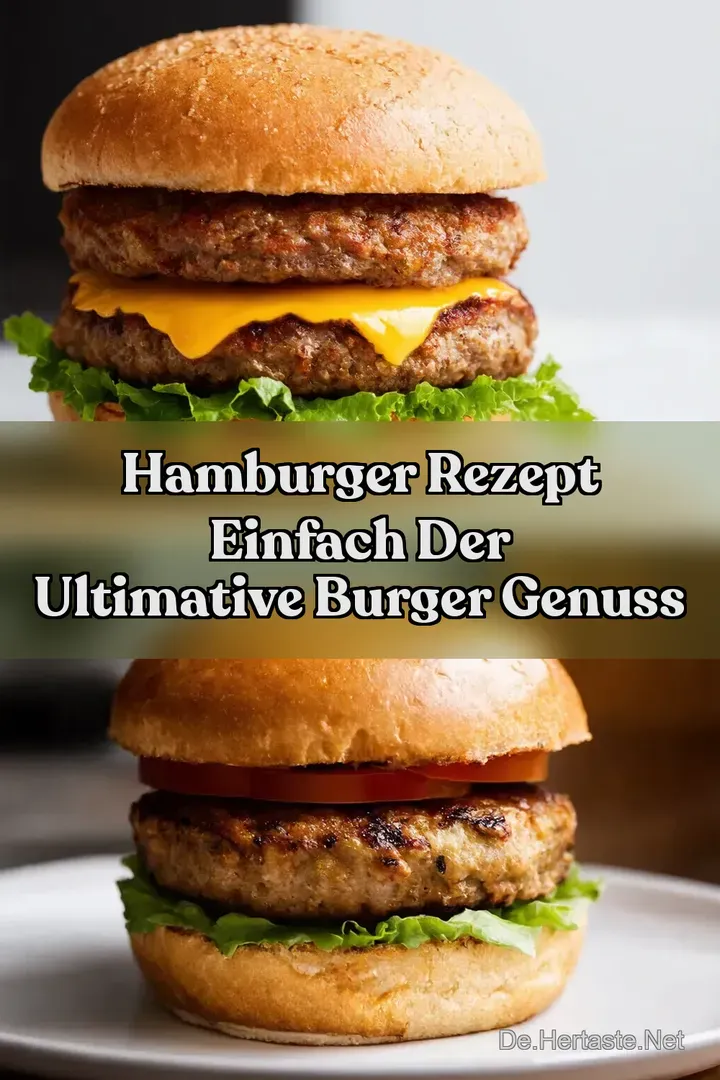 Hamburger Rezept Einfach Der Ultimative Burger Genuss