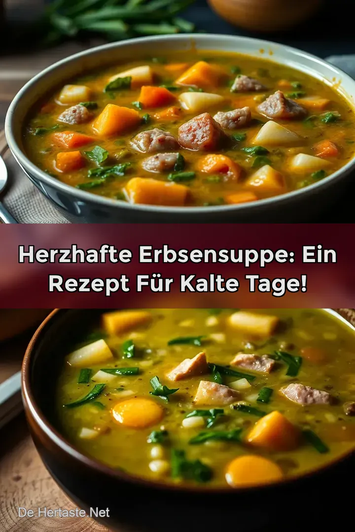 Herzhafte Erbsensuppe: Ein Rezept f&uuml;r kalte Tage!