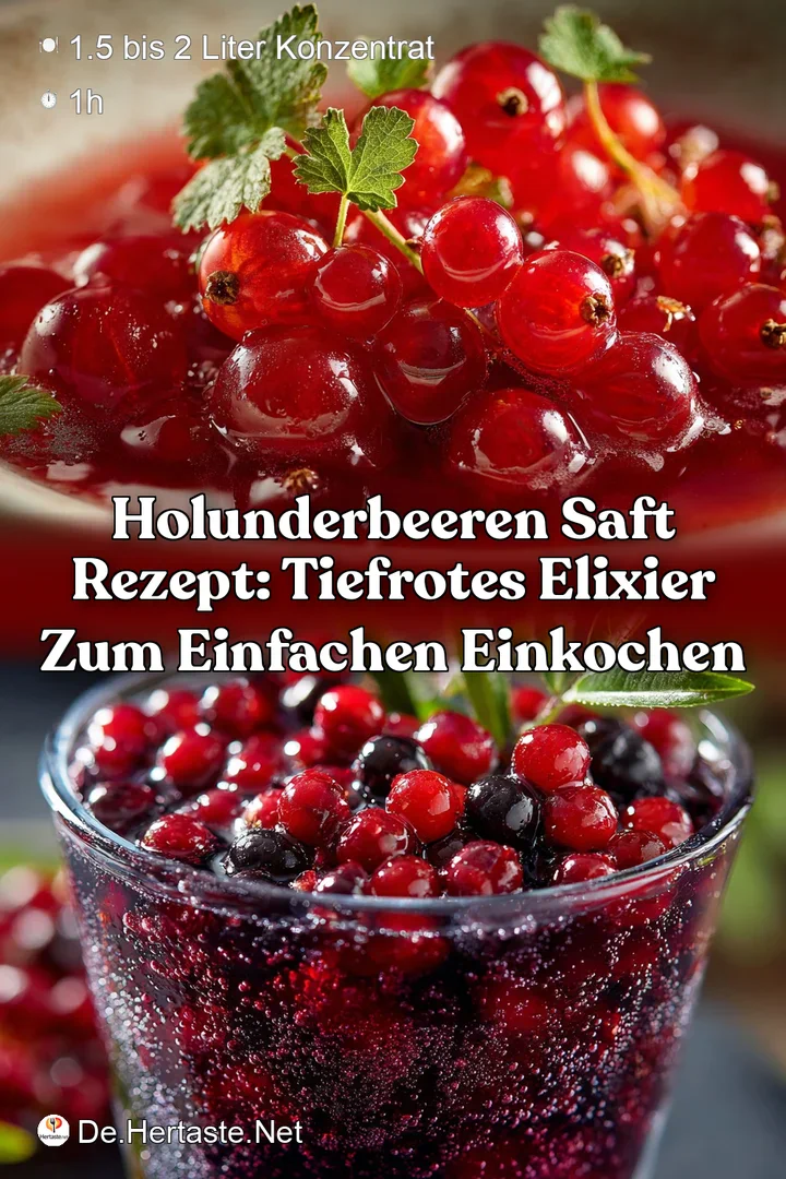 Holunderbeeren Saft Rezept: Tiefrotes Elixier zum einfachen Einkochen