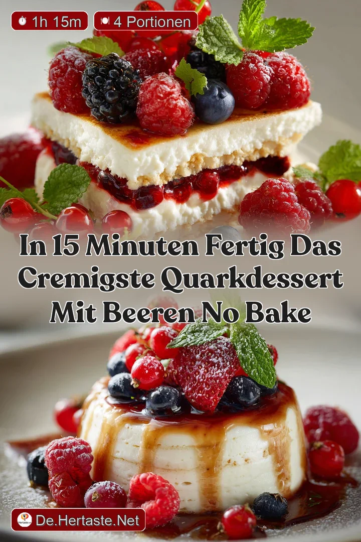 In 15 Minuten fertig Das cremigste QuarkDessert mit Beeren No Bake