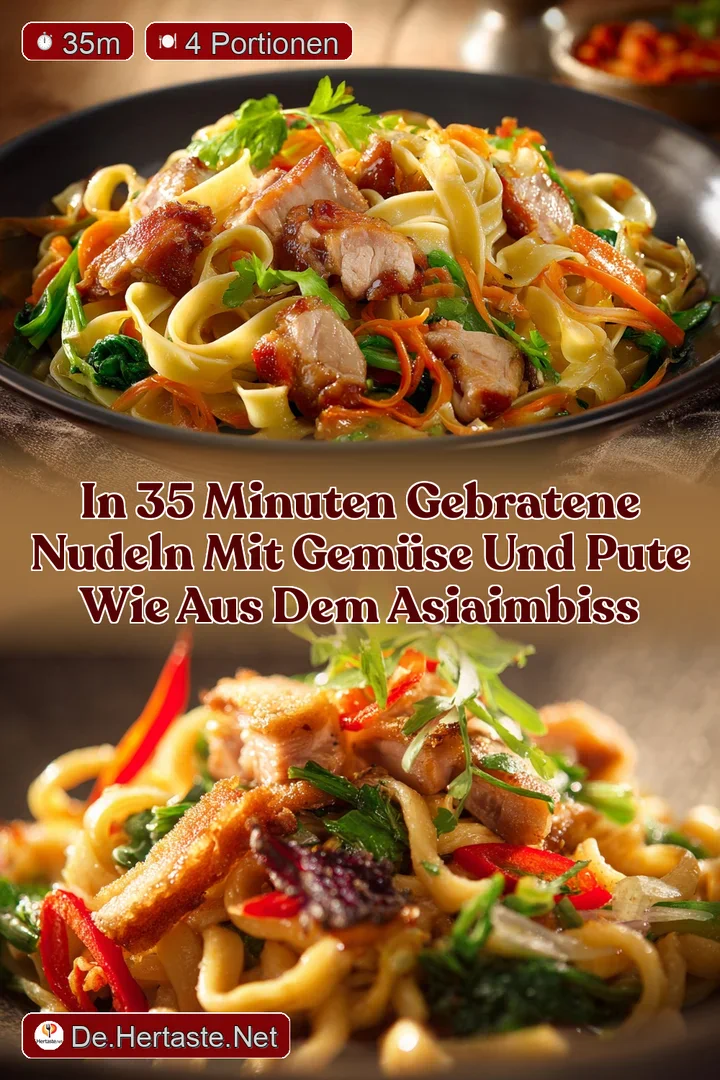 In 35 Minuten Gebratene Nudeln mit Gem&uuml;se und Pute wie aus dem AsiaImbiss