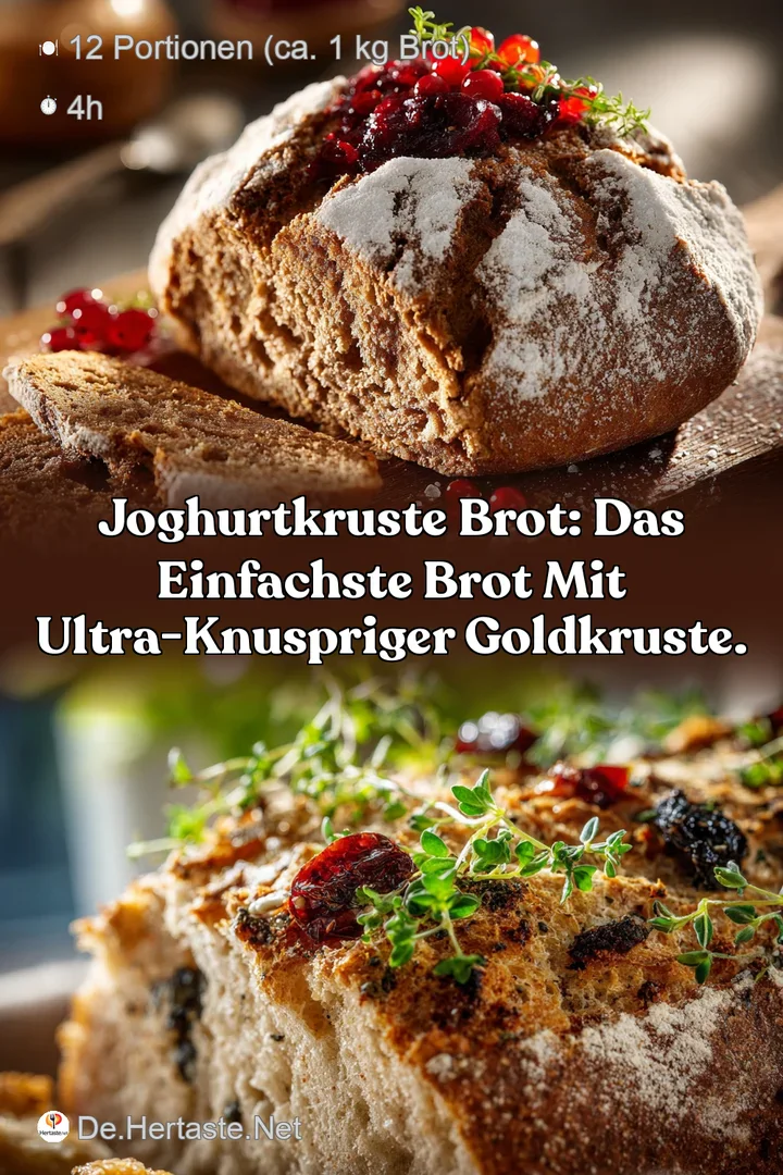 Joghurtkruste Brot: Das einfachste Brot mit ultra-knuspriger Goldkruste.