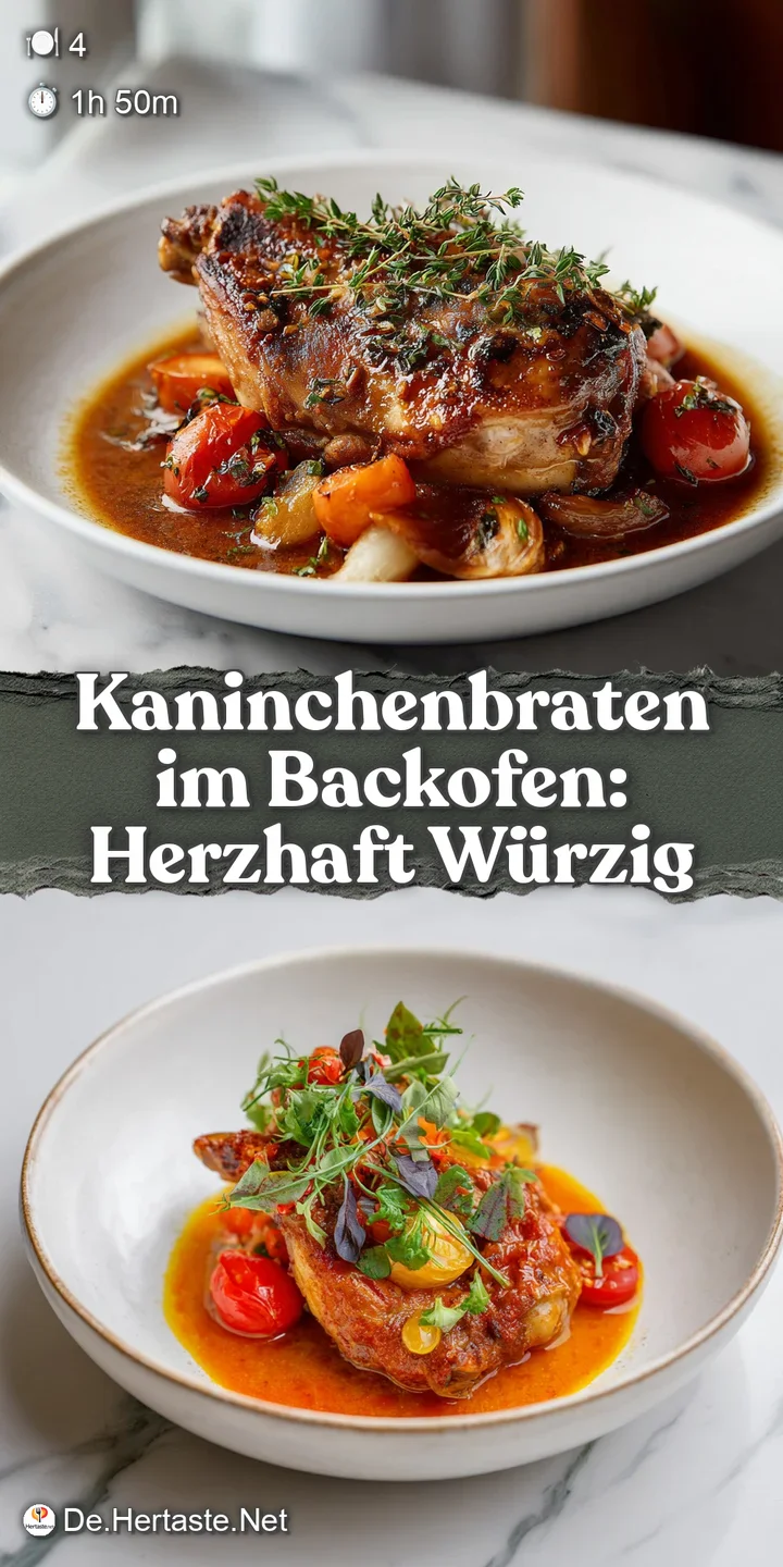 Close-up shows the moist, succulent texture of roasted rabbit, with a tempting, deeply browned crust and flavorful pan dri...