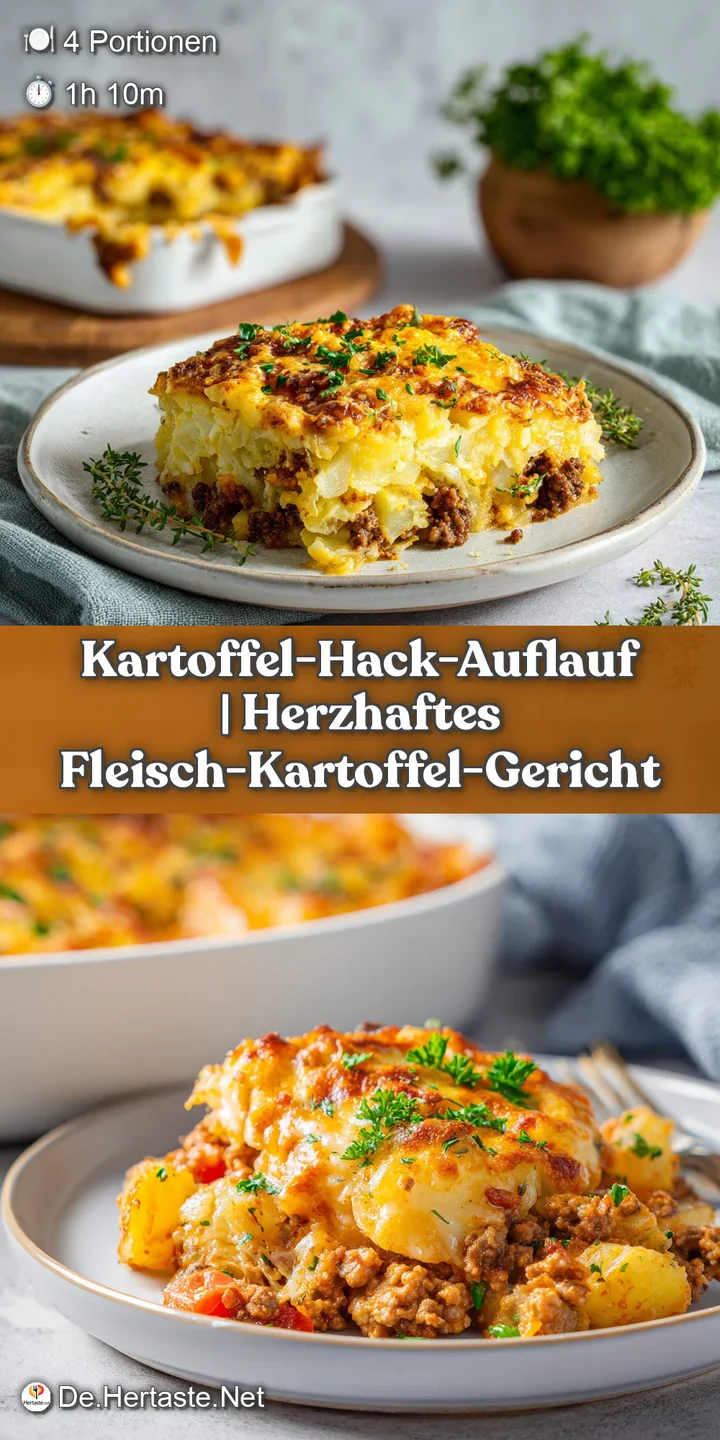 Close-up of tender, steaming potato slices mingled with rich, seasoned ground meat, glistening under the light.