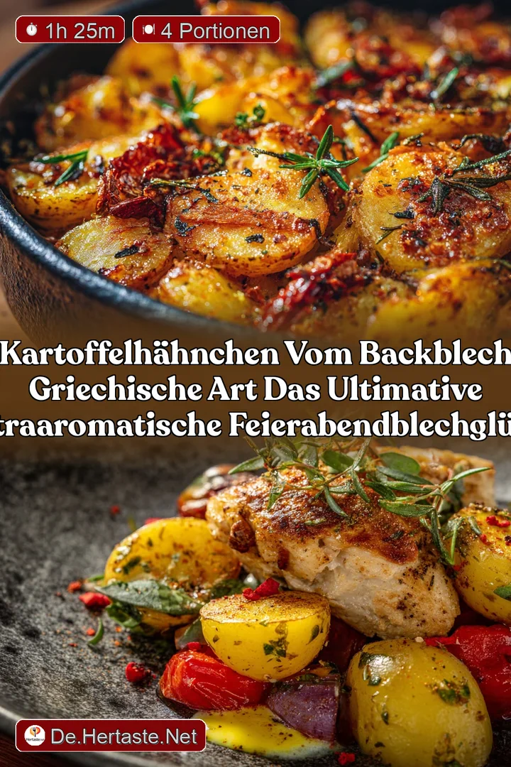 KartoffelH&auml;hnchen vom Backblech Griechische Art Das ultimative ultraaromatische FeierabendBlechgl&uuml;ck