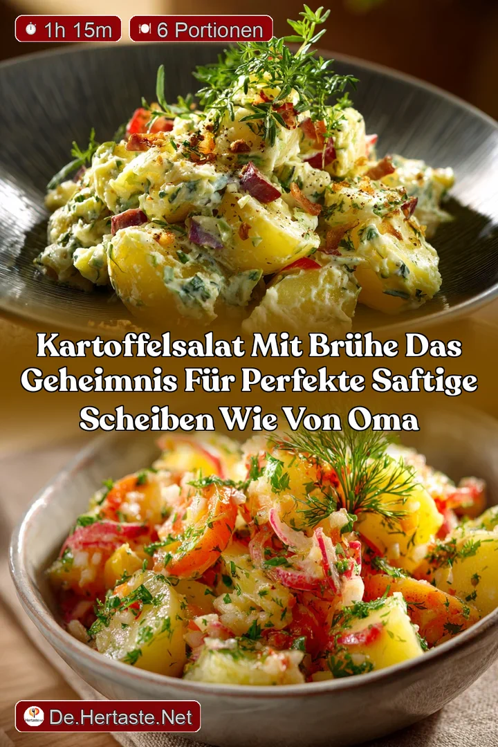 Kartoffelsalat mit Br&uuml;he Das Geheimnis f&uuml;r perfekte saftige Scheiben wie von Oma