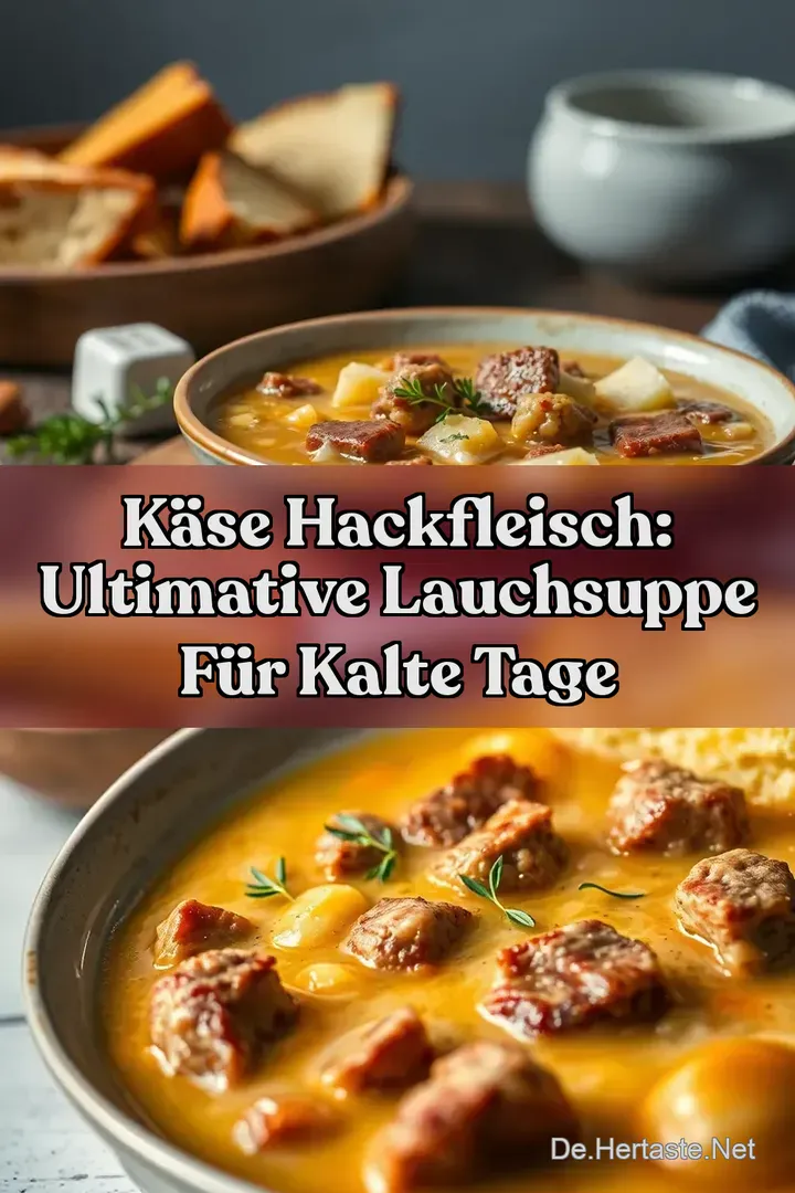 K&auml;se Hackfleisch: Ultimative Lauchsuppe f&uuml;r kalte Tage