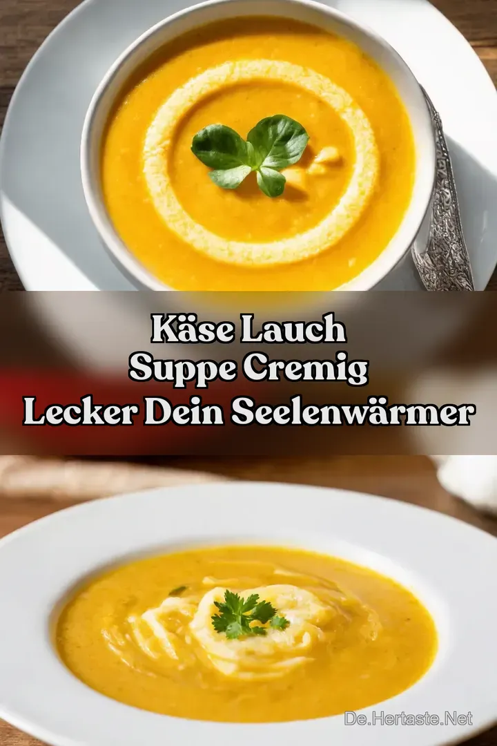 K&auml;se Lauch Suppe Cremig Lecker Dein Seelenw&auml;rmer