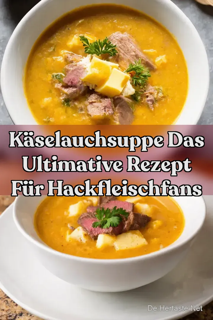 K&auml;seLauchSuppe Das Ultimative Rezept f&uuml;r HackfleischFans