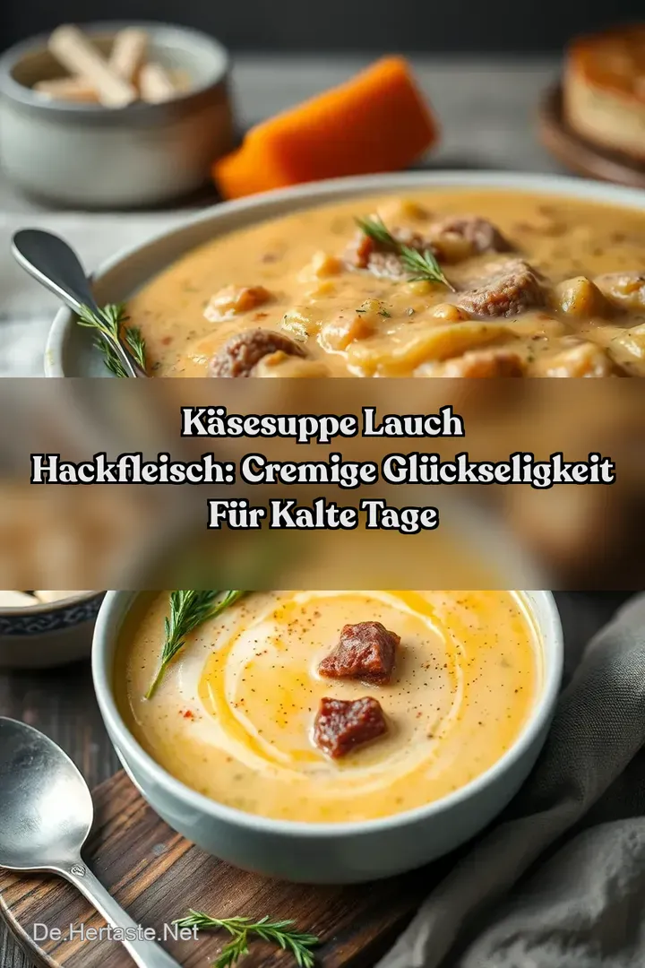 K&auml;sesuppe Lauch Hackfleisch: Cremige Gl&uuml;ckseligkeit f&uuml;r kalte Tage
