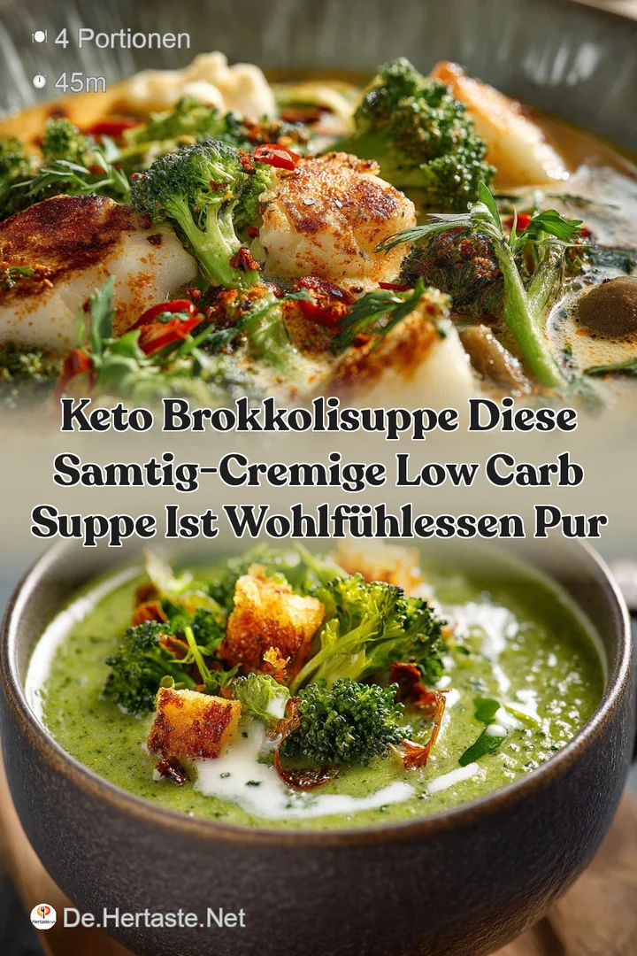Keto Brokkolisuppe Diese samtig-cremige Low Carb Suppe ist Wohlf&uuml;hlessen pur