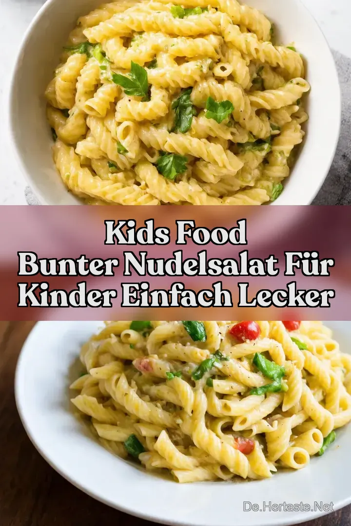 Kids Food Bunter Nudelsalat f&uuml;r Kinder Einfach Lecker