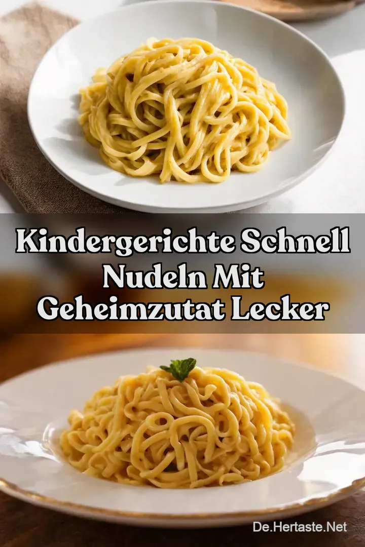 Kindergerichte Schnell Nudeln mit Geheimzutat Lecker