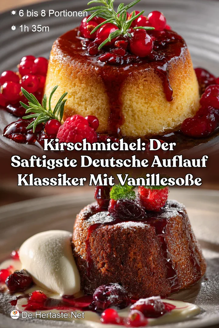 Kirschmichel: Der saftigste Deutsche Auflauf Klassiker mit Vanilleso&szlig;e
