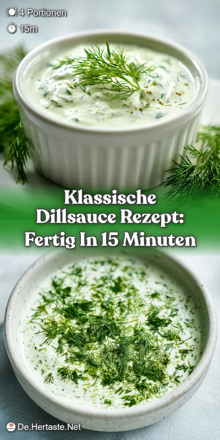 Close-up of thick, velvety dill sauce; bright green herbs suspended in a smooth, pale green base.
