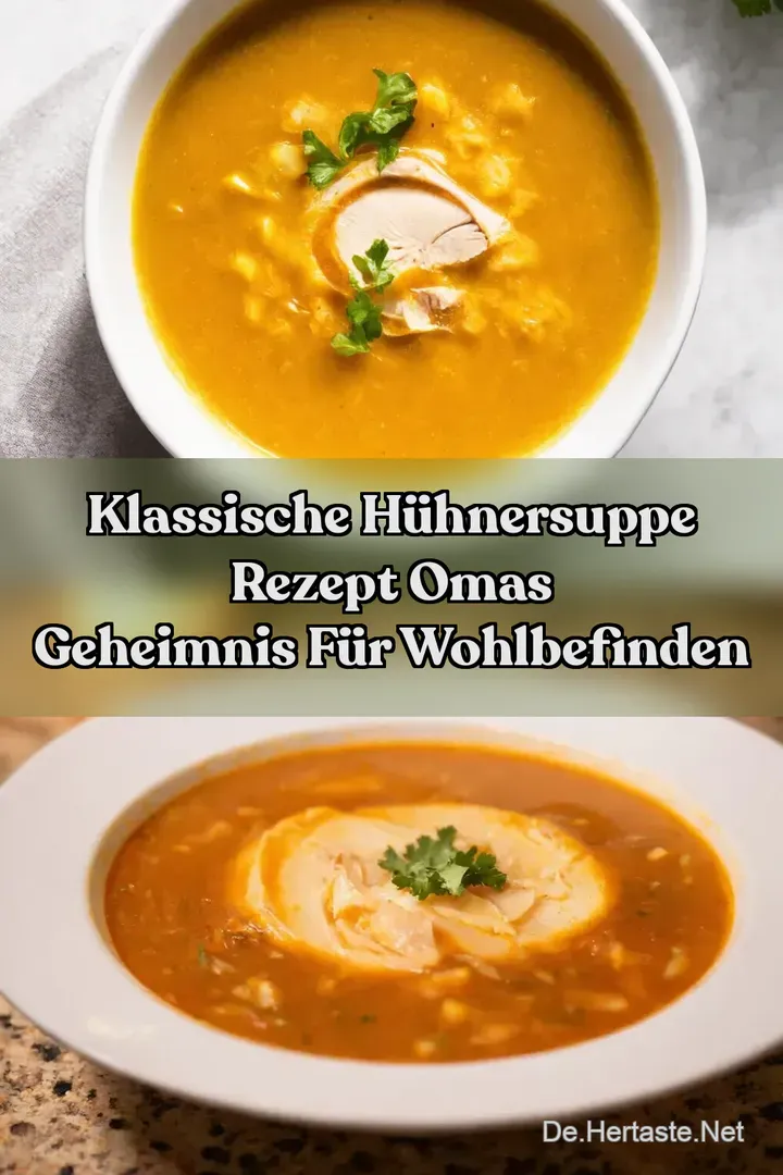 Klassische H&uuml;hnersuppe Rezept Omas Geheimnis f&uuml;r Wohlbefinden