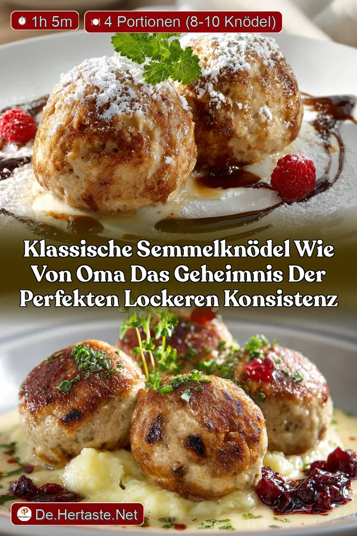 Klassische Semmelkn&ouml;del wie von Oma Das Geheimnis der perfekten lockeren Konsistenz