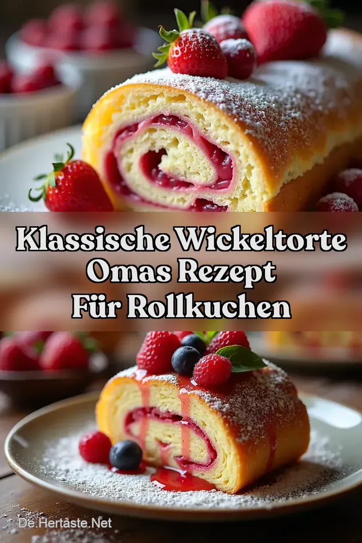 Klassische Wickeltorte Omas Rezept f&uuml;r Rollkuchen