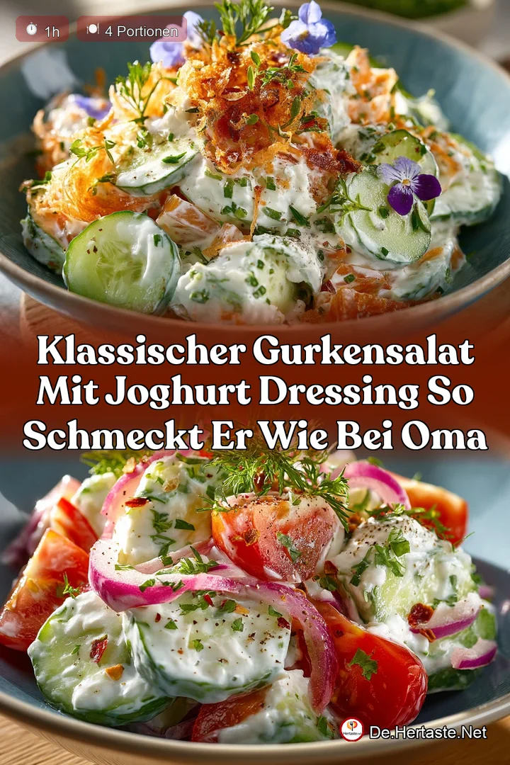 Klassischer Gurkensalat mit Joghurt Dressing So schmeckt er wie bei Oma