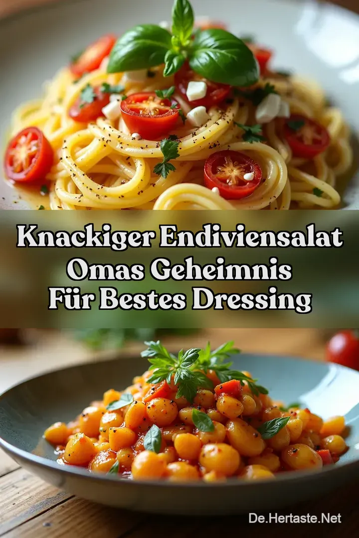 Knackiger Endiviensalat Omas Geheimnis f&uuml;r Bestes Dressing