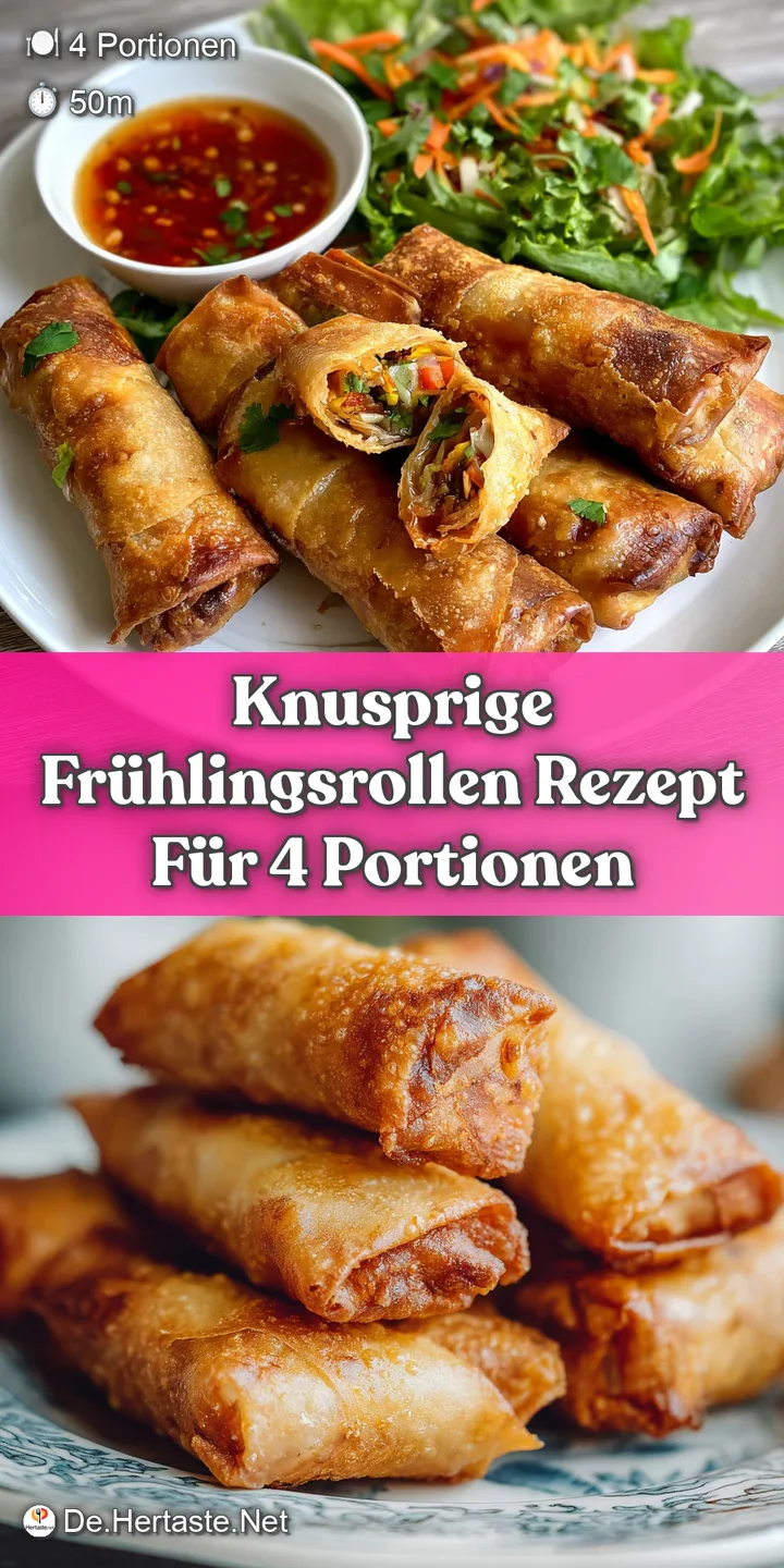 Close-up reveals the delicate layers and tempting filling of a golden brown spring roll, promising a delightful, crunchy f...