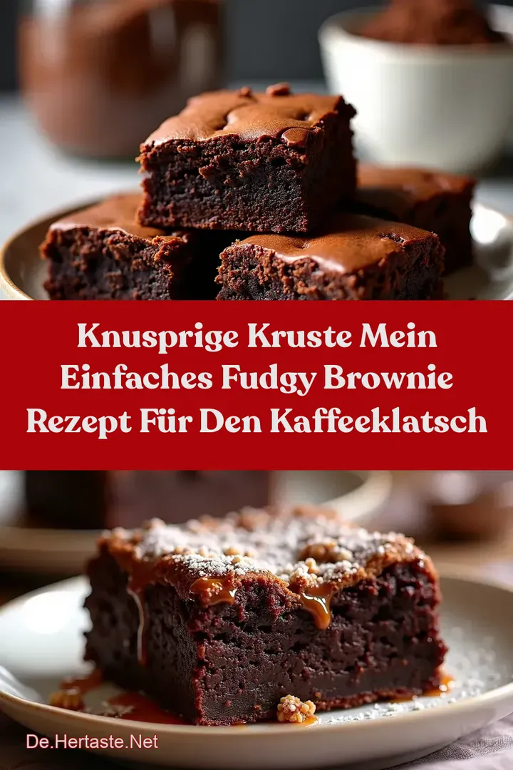 Knusprige Kruste Mein Einfaches Fudgy Brownie Rezept f&uuml;r den Kaffeeklatsch