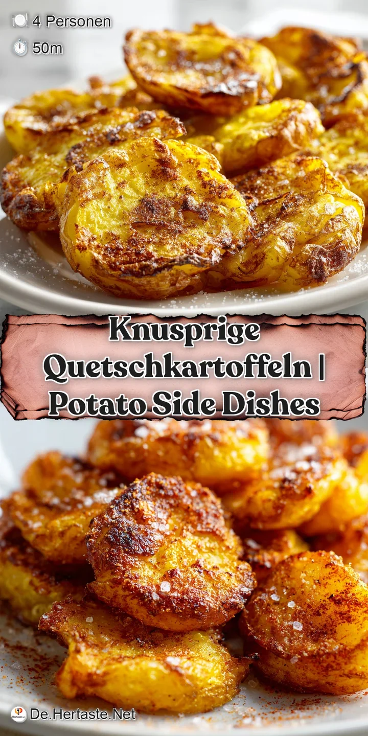 Makroaufnahme von goldbraunen Kartoffelkanten mit sichtbaren Salzkristallen und einer gl&auml;nzenden, knusprigen Textur.