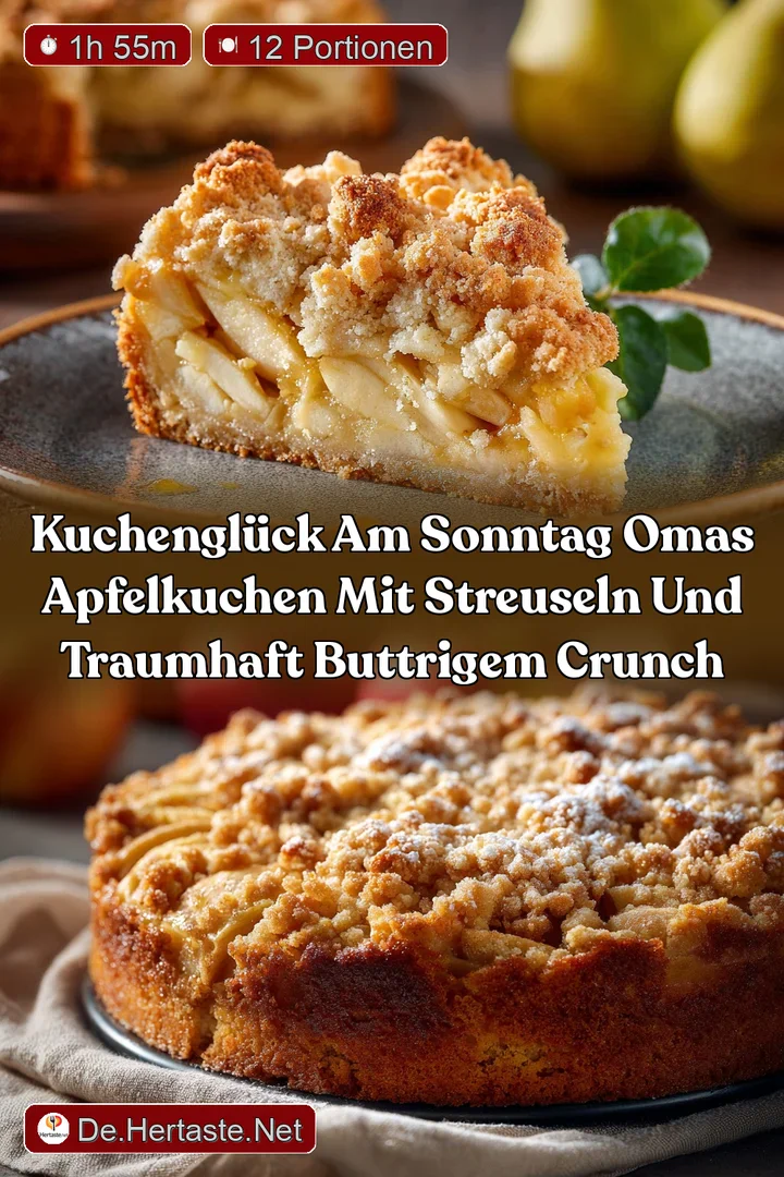 Kuchengl&uuml;ck am Sonntag Omas Apfelkuchen mit Streuseln und traumhaft buttrigem Crunch