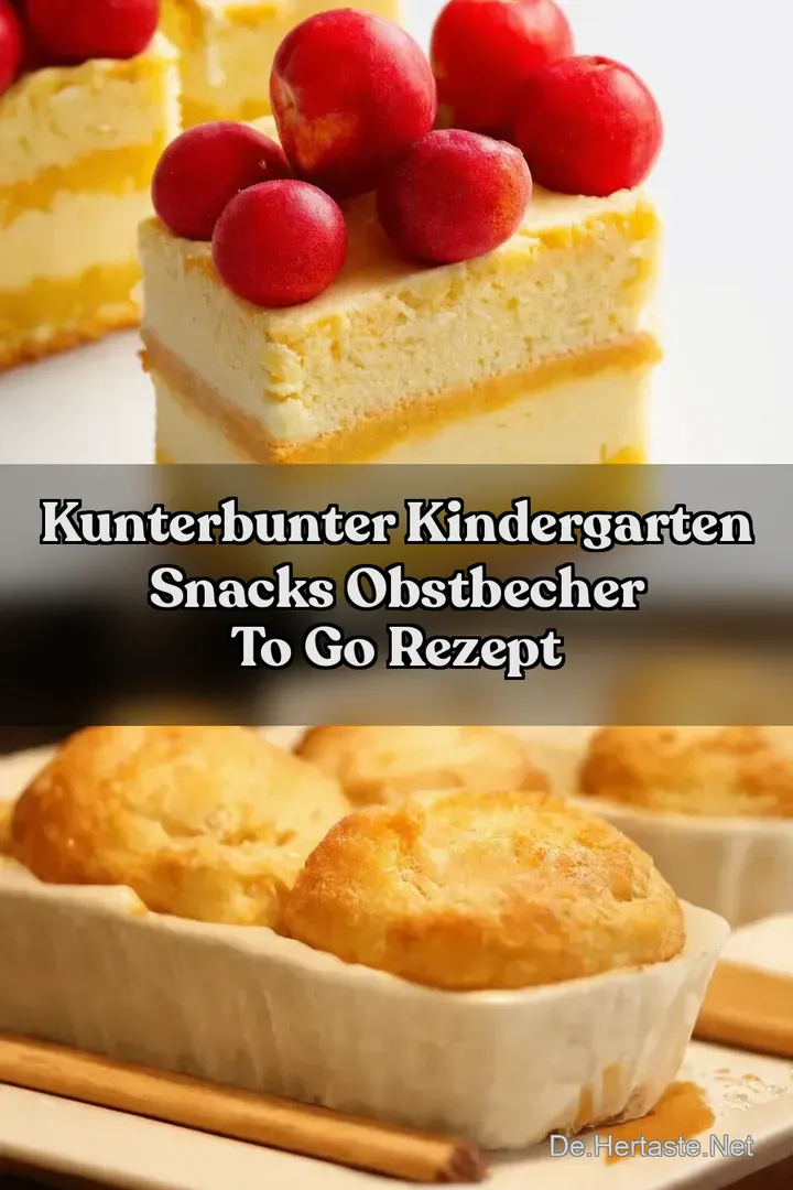 Kunterbunter Kindergarten Snacks Obstbecher to go Rezept