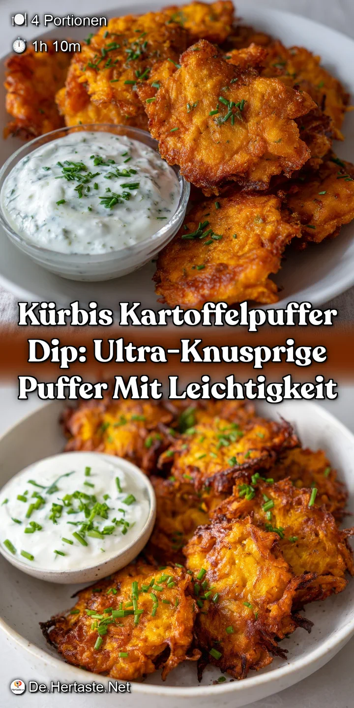 K&uuml;rbis Kartoffelpuffer Dip: Ultra-Knusprige Puffer mit Leichtigkeit