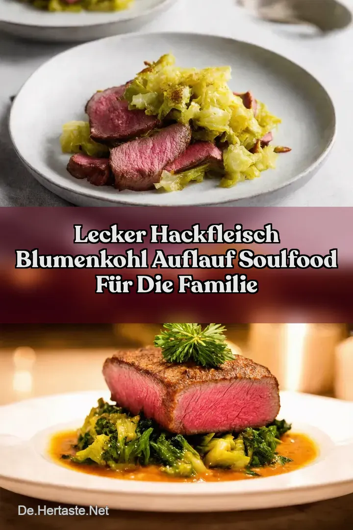Lecker Hackfleisch Blumenkohl Auflauf Soulfood f&uuml;r die Familie