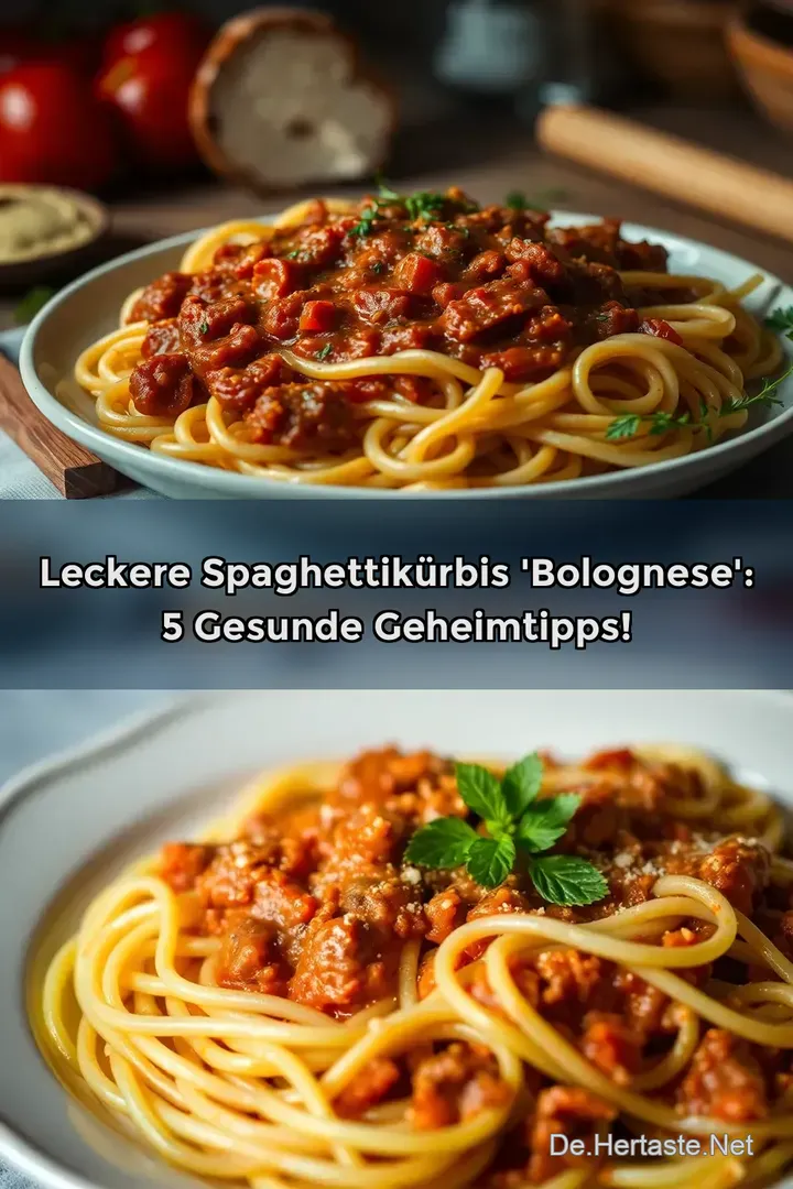 Leckere Spaghettik&uuml;rbis Bolognese : 5 gesunde Geheimtipps!