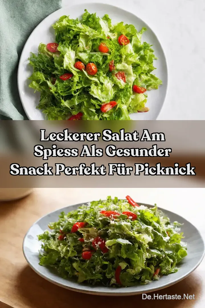 Leckerer Salat am Spiess als gesunder Snack Perfekt f&uuml;r Picknick