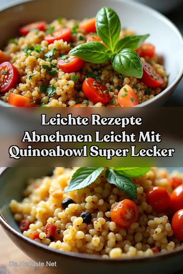 Leichte Rezepte Abnehmen leicht mit QuinoaBowl Super lecker