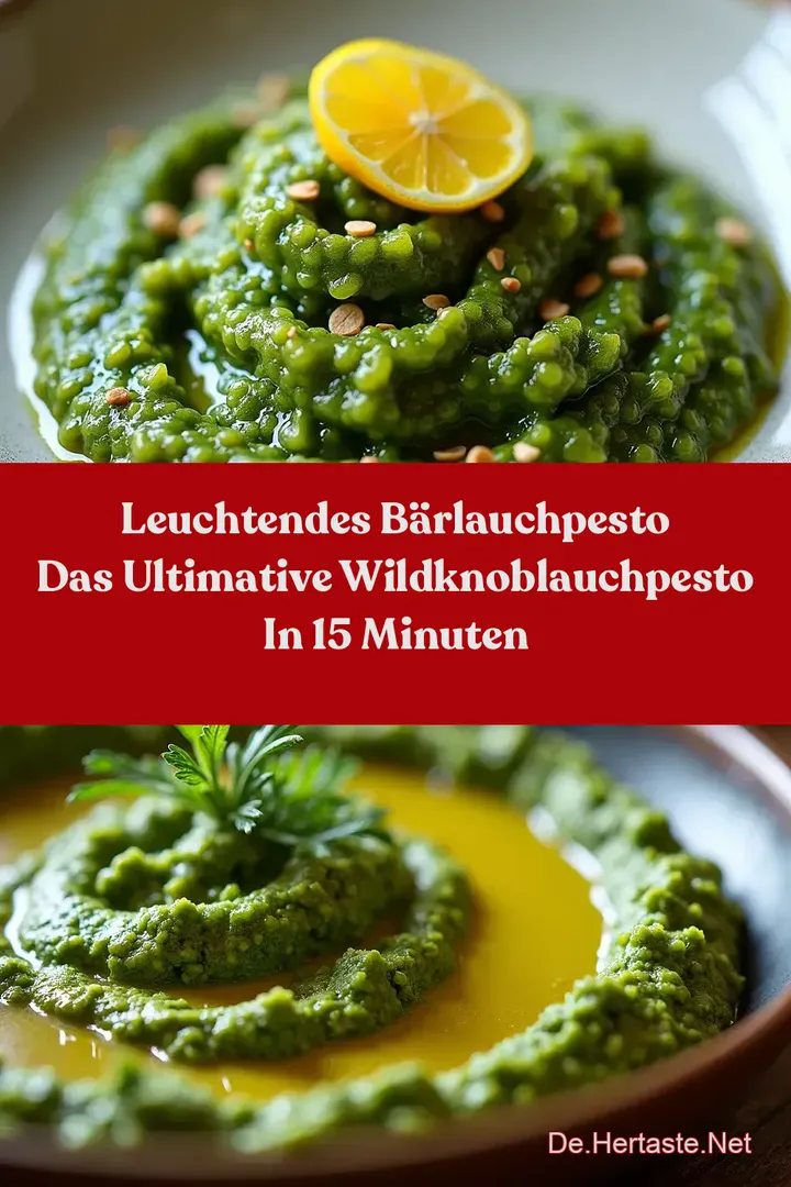 Leuchtendes B&auml;rlauchPesto Das ultimative WildknoblauchPesto in 15 Minuten