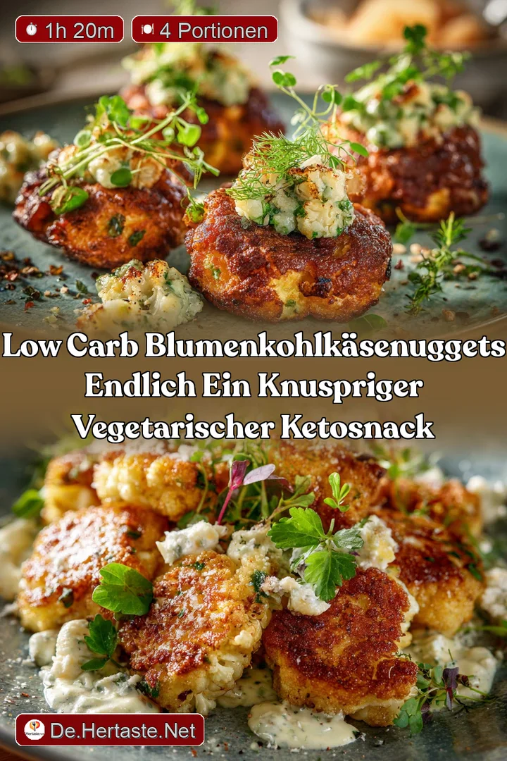 Low Carb BlumenkohlK&auml;seNuggets Endlich ein knuspriger vegetarischer KetoSnack