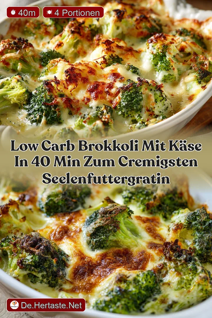 Low Carb Brokkoli mit K&auml;se In 40 Min zum cremigsten SeelenfutterGratin