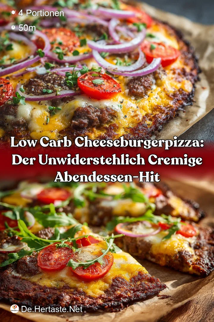Low Carb CheeseburgerPizza: Der unwiderstehlich cremige Abendessen-Hit