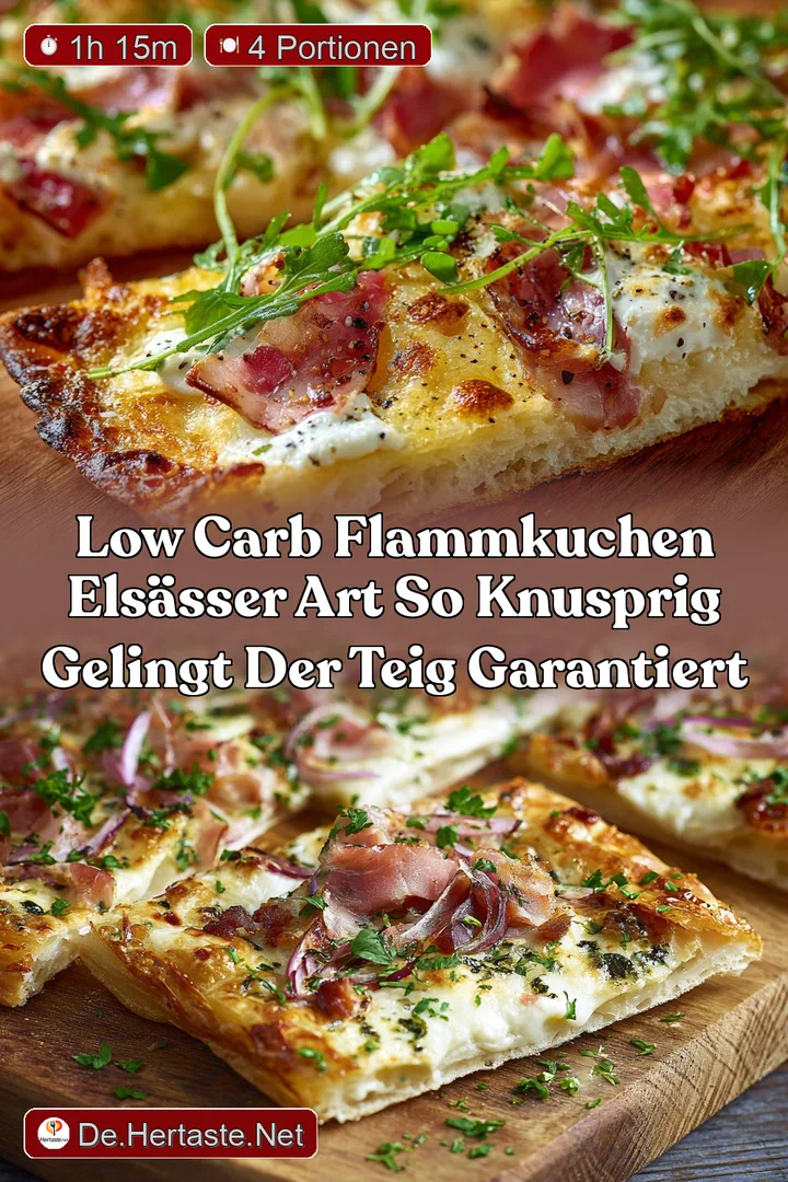 Low Carb Flammkuchen Els&auml;sser Art So knusprig gelingt der Teig garantiert