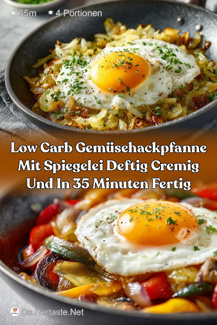 Low Carb Gem&uuml;seHackpfanne mit Spiegelei Deftig cremig und in 35 Minuten fertig
