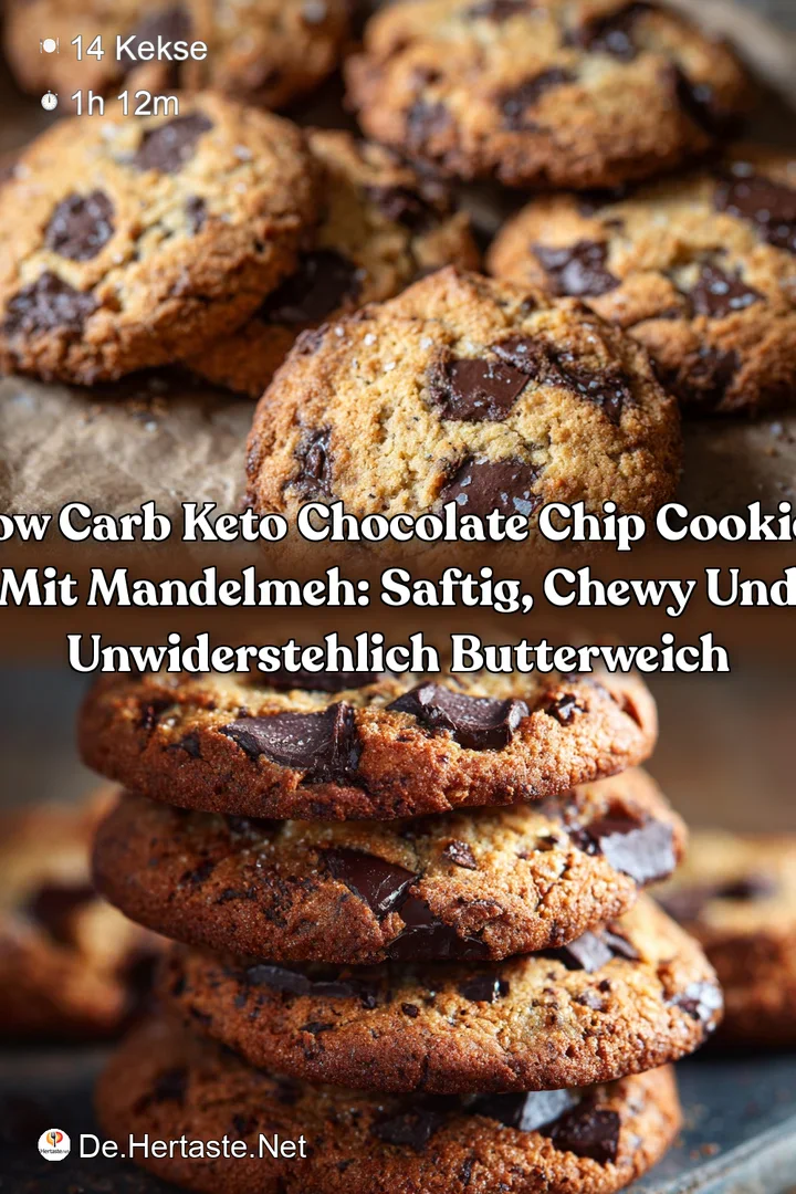 Low Carb Keto Chocolate Chip Cookies mit Mandelmeh: Saftig chewy und unwiderstehlich butterweich