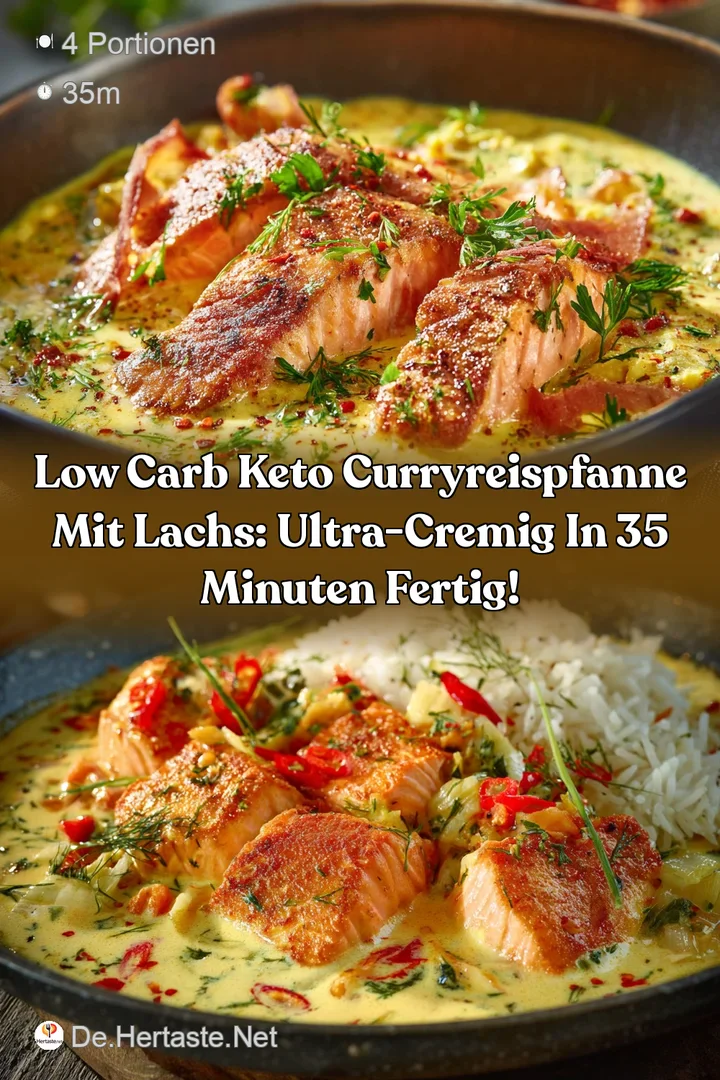 Low Carb Keto CurryReisPfanne mit Lachs: Ultra-cremig in 35 Minuten fertig!
