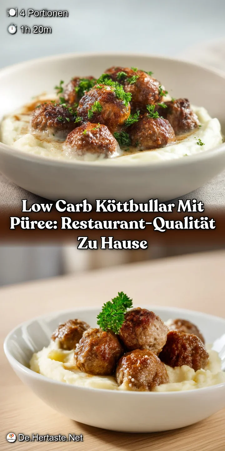 Low Carb K&ouml;ttbullar mit P&uuml;ree: Restaurant-Qualit&auml;t zu Hause