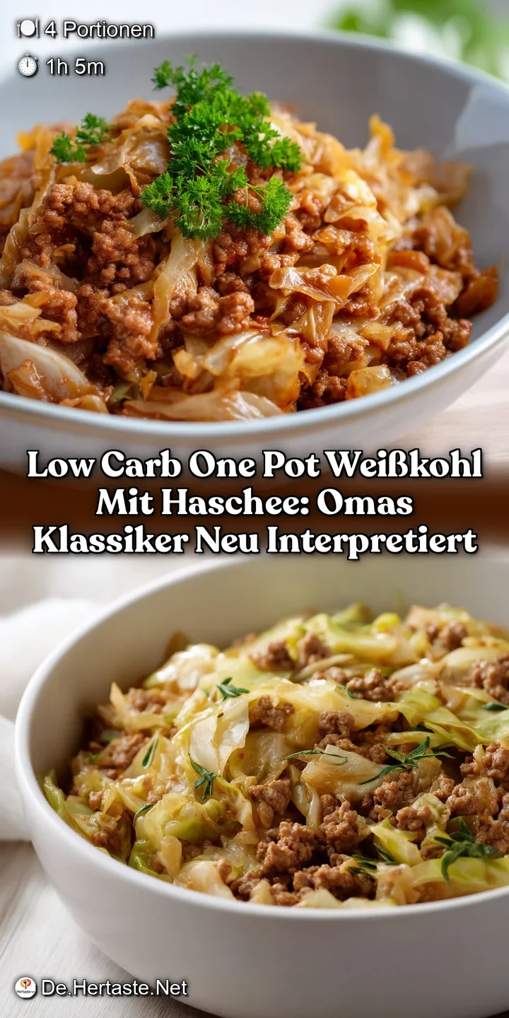 Low Carb One Pot Wei&szlig;kohl mit Haschee: Omas Klassiker neu interpretiert