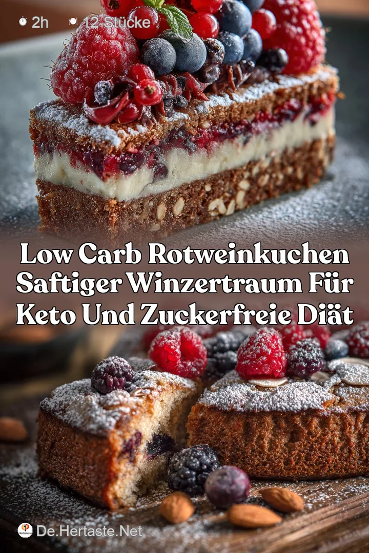 Low Carb Rotweinkuchen Saftiger WinzerTraum f&uuml;r Keto und zuckerfreie Di&auml;t
