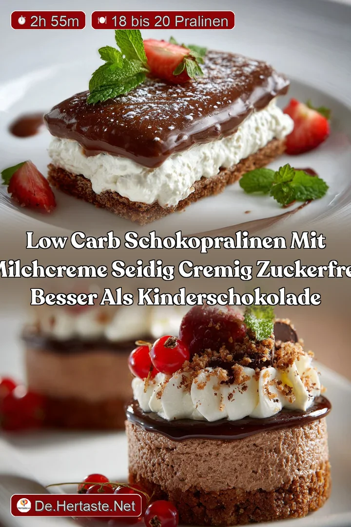 Low Carb Schokopralinen mit Milchcreme Seidig cremig zuckerfrei besser als Kinderschokolade