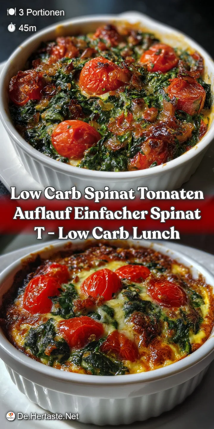 Low Carb Spinat Tomaten Auflauf Einfacher Spinat T - Low Carb Lunch