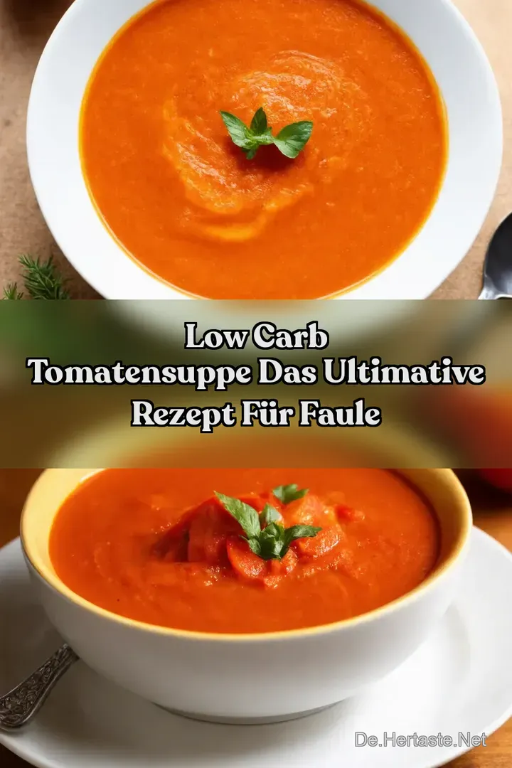 Low Carb Tomatensuppe Das ultimative Rezept f&uuml;r Faule